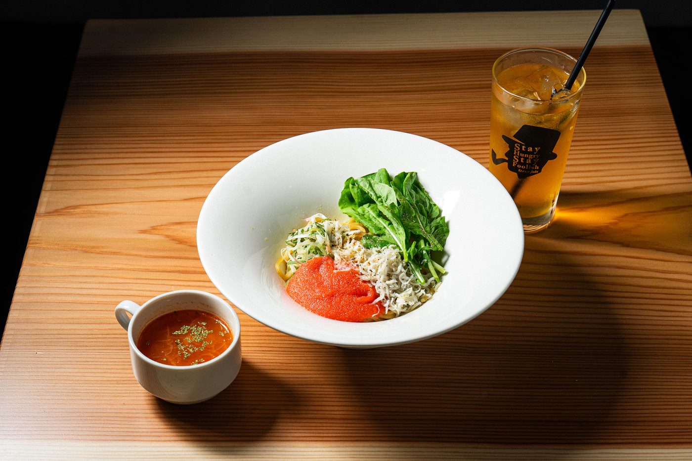 ランチのAセット（生パスタとスープ）